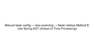 Speed Up Spring Boot Startup Time | Performance Optimization Guide