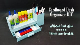 Cardboard Desk Organizer DIY - Hiasan meja belajar atau kantor dari kardus - Prakarya dari kardus