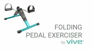 Folding Pedal Exerciser by Vive - Portable Arm & Leg Exercise Bike Peddler Machine - Desk Fitness