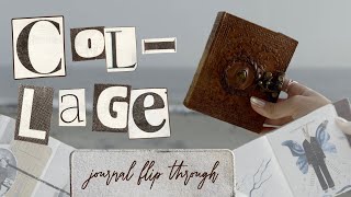 Collage journal • A seaside flip through • Found poetry, junk journaling, collage therapy