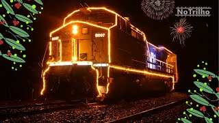 TREM de NATAL - Locomotiva da Rumo iluminada!