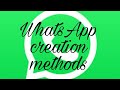 WhatsApp Account || Creation Methods || Simple Easy Steps
