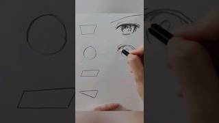 How to draw anime eyes - different shapes and styles #howtodrawanime #shorts #draw