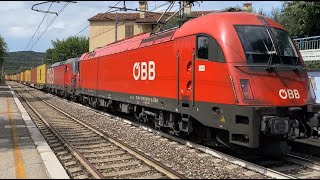 Stazione di VISOGLIANO, treno BUDAPEST SOROKSAR- Hegyeshalom - Tarvisio Boscoverde - TRIESTE C.M.