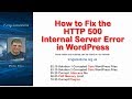 How to Fix the HTTP 500 Internal Server Error in WordPress