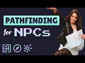 How do NPCs navigate environments? Pathfinding with Pyglet in Python