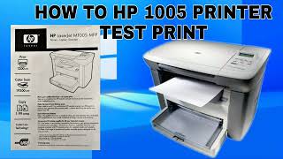 HP m 1005 mfp printer test print and demo page