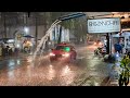 4K THAILAND 🇹🇭 Walking in Heavy Rain in Bangkok | Heavy Rain Sounds and Rainy Day Ambience