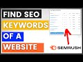 How To Find SEO Keywords A Website Is Ranking For? (Using Semrush)