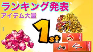 【ﾏﾘｵｶｰﾄﾂｱｰ】ランキング1位でアイテム大量ゲット！！！