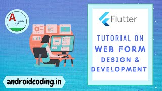 Flutter : Web form design and execution on browser | Added Subtitles | flutter coding