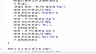 Android Application Development Tutorial 86 Creating Tabs in Java