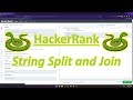 HackerRank (Python): String Split and Join