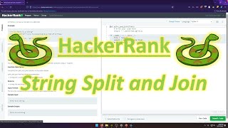 HackerRank (Python): String Split and Join