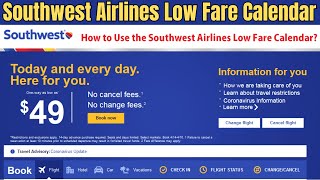 Southwest Airlines Low Fare Calendar