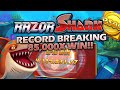 RAZOR SHARK 🦈 RECORD BREAKING 85,000X WIN ON €5 BET!