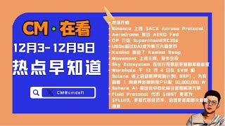 CM在看：12月3日-12月9日加密热点整理：市场行情，Binance 上线 $ACX Across Protocol，Aerodrome 推出 AERO Fed，允许 veAERO 选民调整排放率