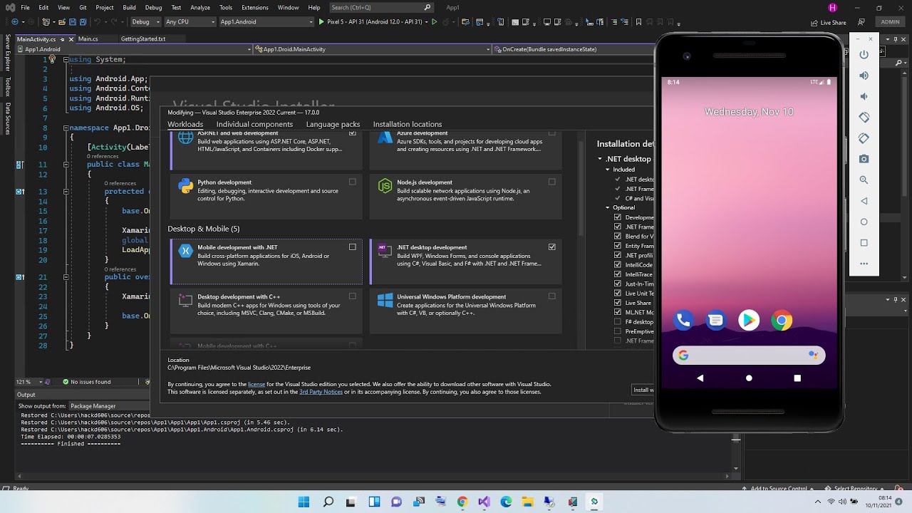 Mobile Development With Visual Studio 2022 Getting Started Youtube