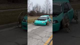 New long form video is up! 33” wagon wheels on a stanced EG Civic #static #slammed #stance