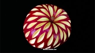 Christmas Apple Design - Beginners Lesson 19 By Mutita The Art Of Fruit And Vegetable Carving