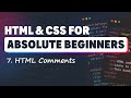 HTML & CSS for Absolute Beginners: HTML Comments