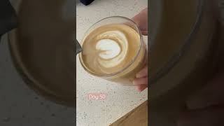 ラテアート練習記録【My latte art progress#day50】homebarista#latteart#ラテアート練習中#オーストラリア#メルボルン