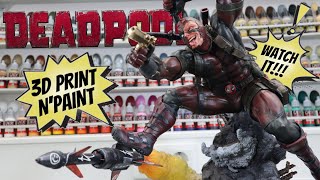 MASSIVE 3D PRINTED DEADPOOL STATUE