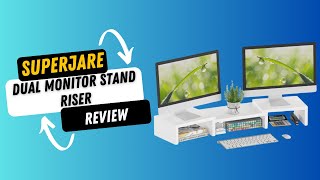 SUPERJARE Dual Monitor Stand Riser: Elevate Your Multi-Screen Productivity