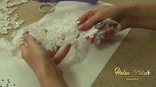 Swarovski stones. Hotfix Techniques. How to hotfix swarovski stone to the lace application