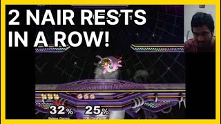 2 Nair Rests in a row! (FirePuff12) | Smash Melee Highlights