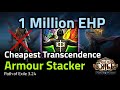 1 Million EHP - Budget Molten Strike Transcendence Armour Stacker Build Guide! - Path of Exile 3.24