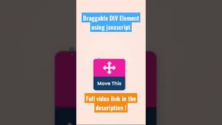 Draggable div element using javascript