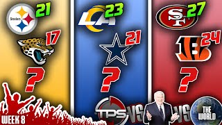 2023 NFL Week 8 PICKS, PREDICTIONS & PRIZES! TPS vs Madden vs THE WORLD!!!