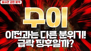 수이 : 이전과는 다른 분위기! 급락 징후일까?