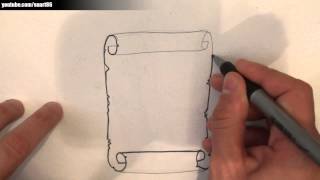 Como Dibujar Un Pergamino Paso A Paso 3 | How To Draw A Scroll 3 - ViDoe