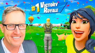 CARRYING OUR DAD in Fortnite (First Win)