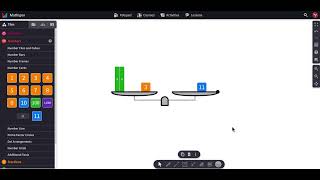 Polypad Set up and solve simple equation with balance scales