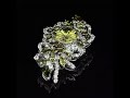 lavina ブリリアントペリドット cz ブローチ 精緻橄欖綠胸針別針 vintage brilliant peridot cz brooch