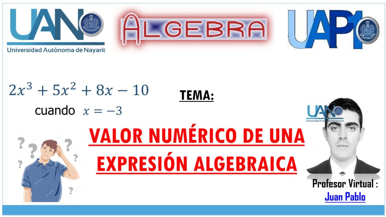 VALOR NUMÉRICO DE UNA EXPRESIÓN ALGEBRAICA - YouTube