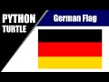 Python Turtle - Draw Germany National Flag In Python Turtle Graphics By #BKTutorial