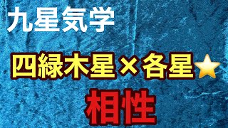 九星気学　四緑木星　それぞれの星⭐️との相性