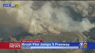 SigAlert Issued By CHP For Wildfire Burning Off Interstate 5, North Of Castiac And Is 0% Contained