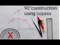 constructing an angle of 90 degree || How to construct 90 degrees