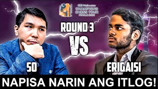 NAPISA NARIN ANG ITLOG SA ROUND 3 | So vs Erigaisi Meltwater Champions Chess Tour 2022