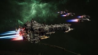 Imperial Navy vs Orks - Skalgrim Mod - 4K Quality - Battlefleet Gothic Armada 2