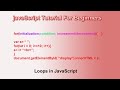 For Loop In JavaScript Tutorial In Urdu / Hindi |JavaScript