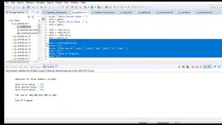 Addition of Three Numbers in Ruby