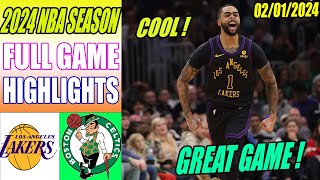 Los Angeles Lakers vs Boston Celtics FULL GAME Highlights February 1, 2024 | NBA Season 2024