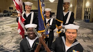 Navy Ball 2023 Color guard performed by USNSCC Nine One One Division