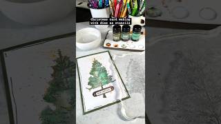 Mixed media cardmaking with stamps + dies #mixedmediacards #arttutorial